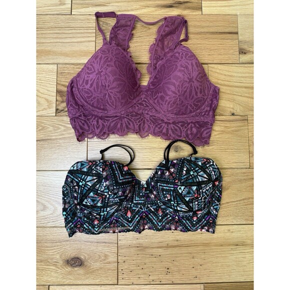 Victoria Secret PINK Underwire‎ Padded Push Up Bra Size Large.  Lot Of 2. NEW - Picture 1 of 13
